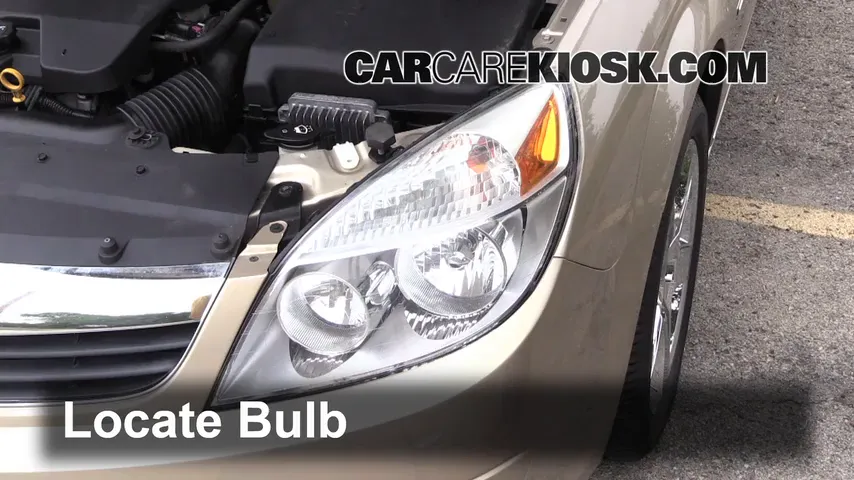 2008 Saturn Aura XE 3.5L V6 Lights Headlight (replace bulb)